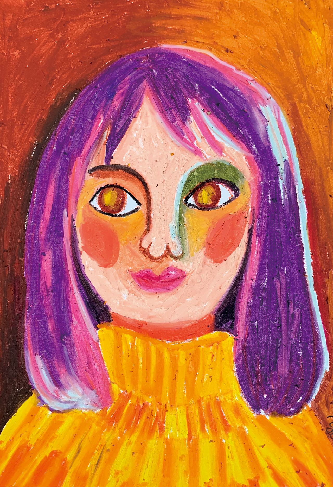 油画棒作品一小组