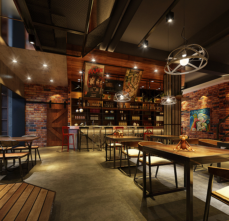 旁观者桌游俱乐部|空间|家装设计|少白1917_原创作品-站酷zcool