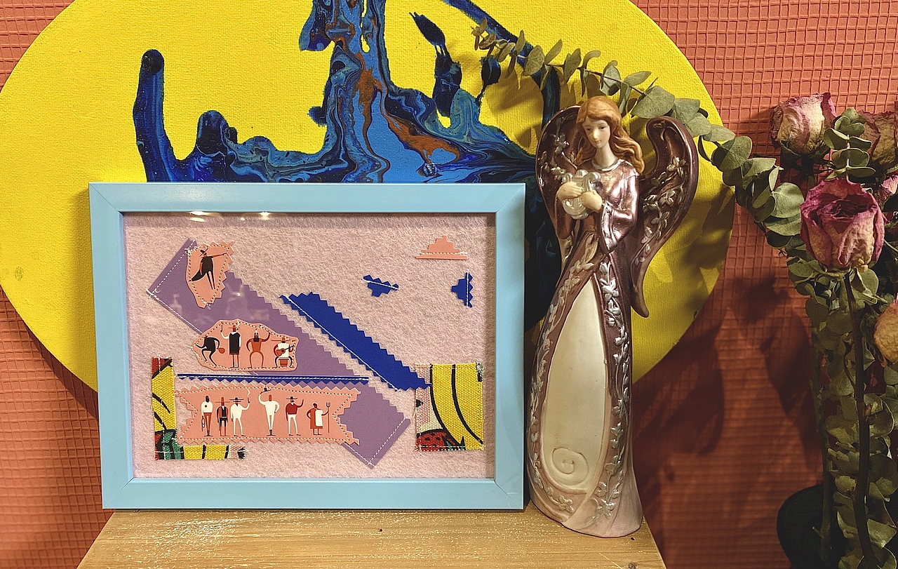 DIY拼贴装饰画（图ZMjA4OTk5NDc2） - 其他手工艺 - 站酷设计师段子主义原创素材 - 站酷ZCOOL