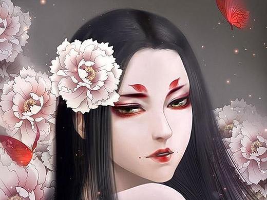 商业插画   古风人物   枯山夜鬼