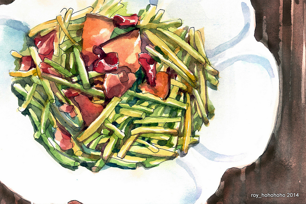 06-18 腊肉炒蒜苗