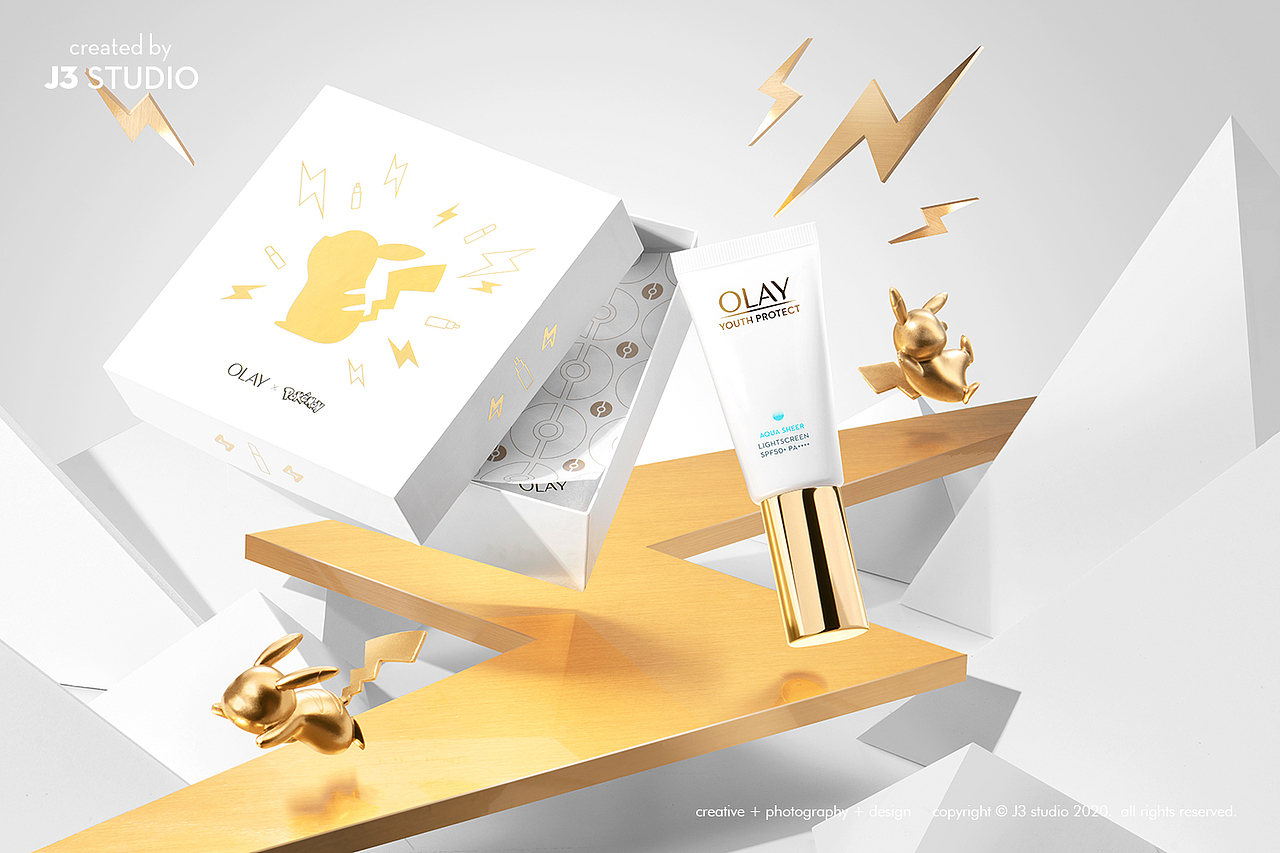 OLAY 宝可梦礼盒 I 美妆拍摄（图ZMjMzMzk1NDMy） - 产品摄影 - 站酷设计师J3studio原创素材 - 站酷ZCOOL