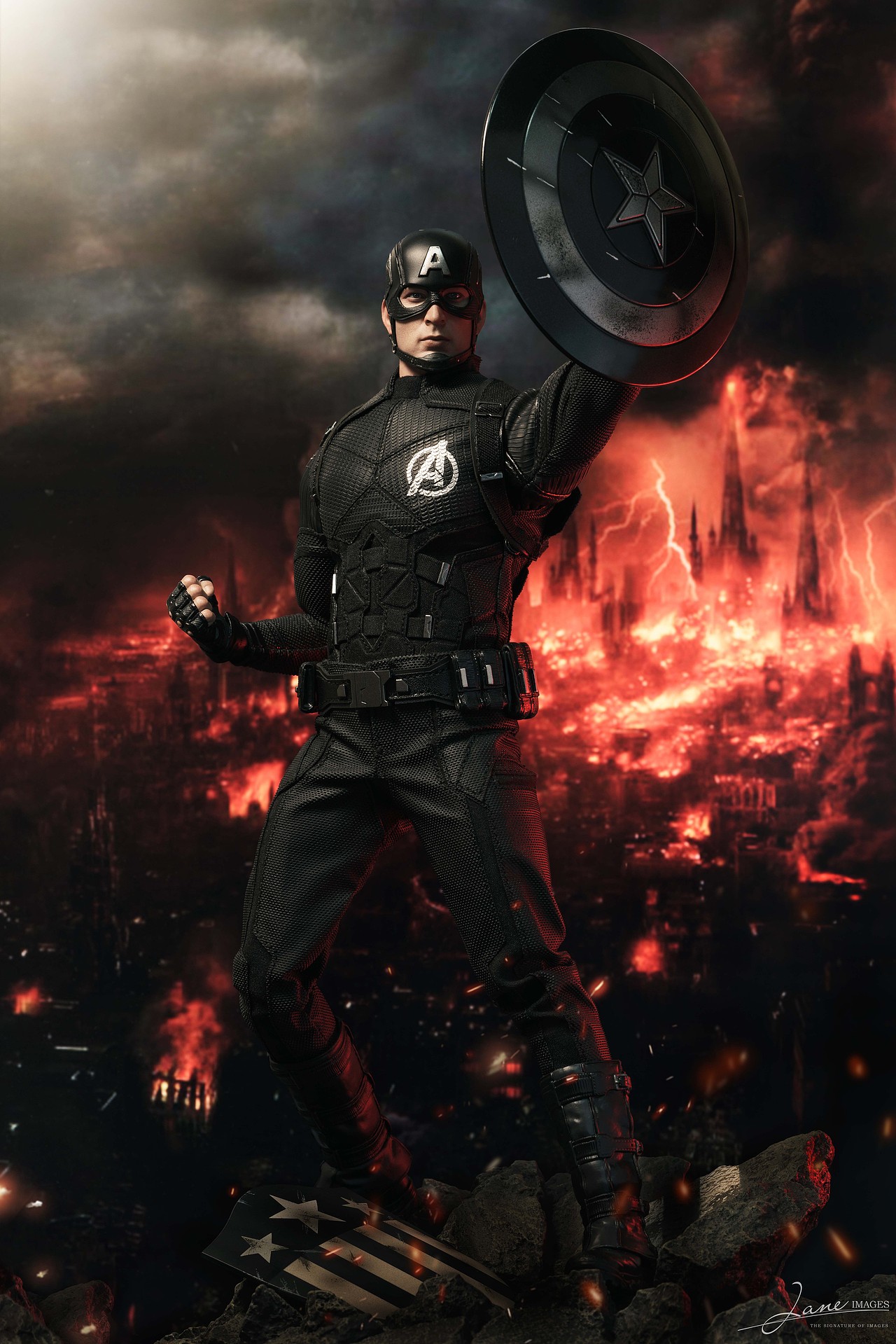 hottoys 黑美国队长十周年概念版|摄影|修图/后期|jane_toys_原创作品