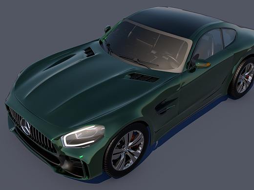 奔驰AMG GT R跑车写实C4D精细模型
