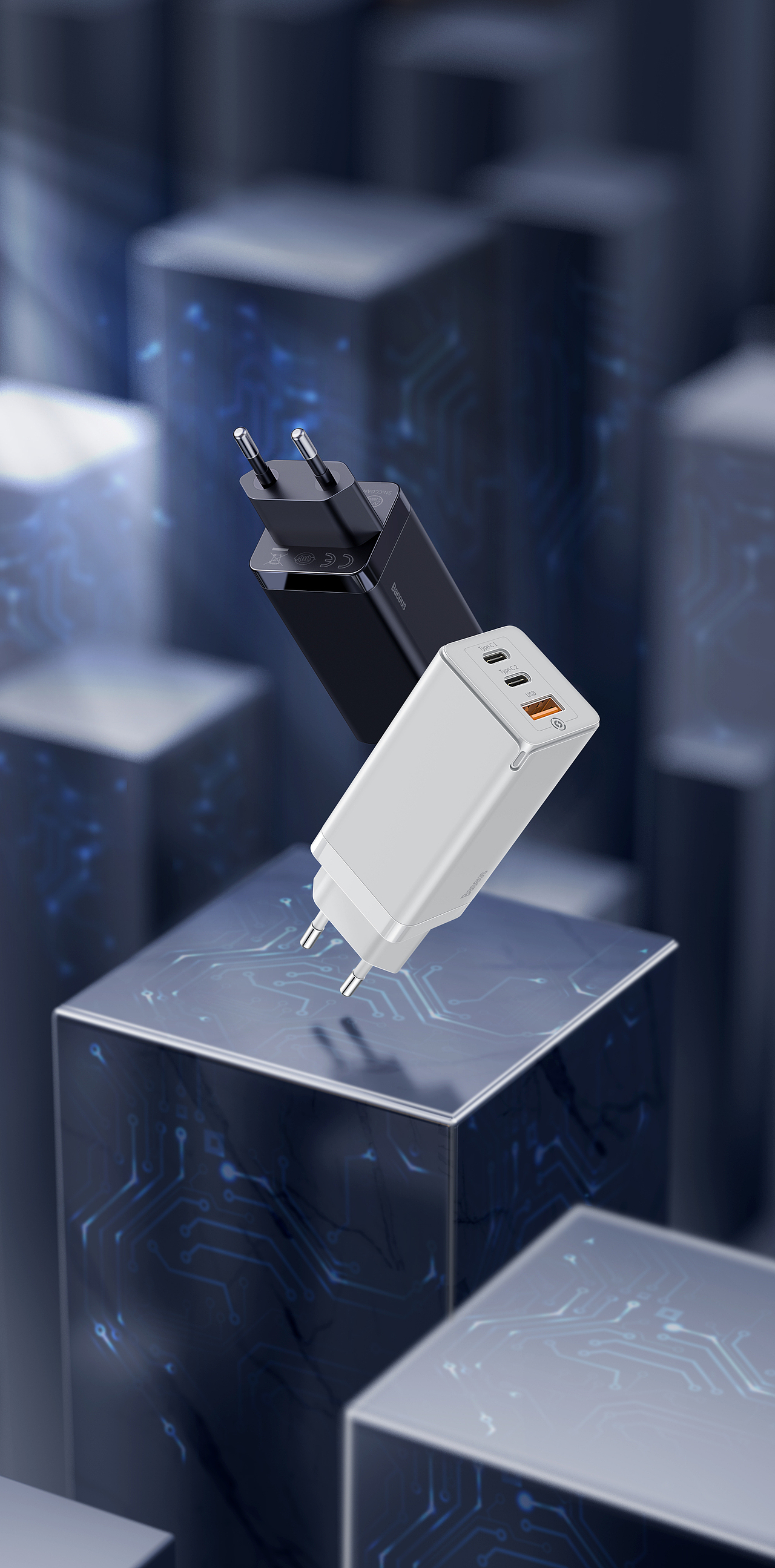 倍思2c1a65w氮化镓充电器