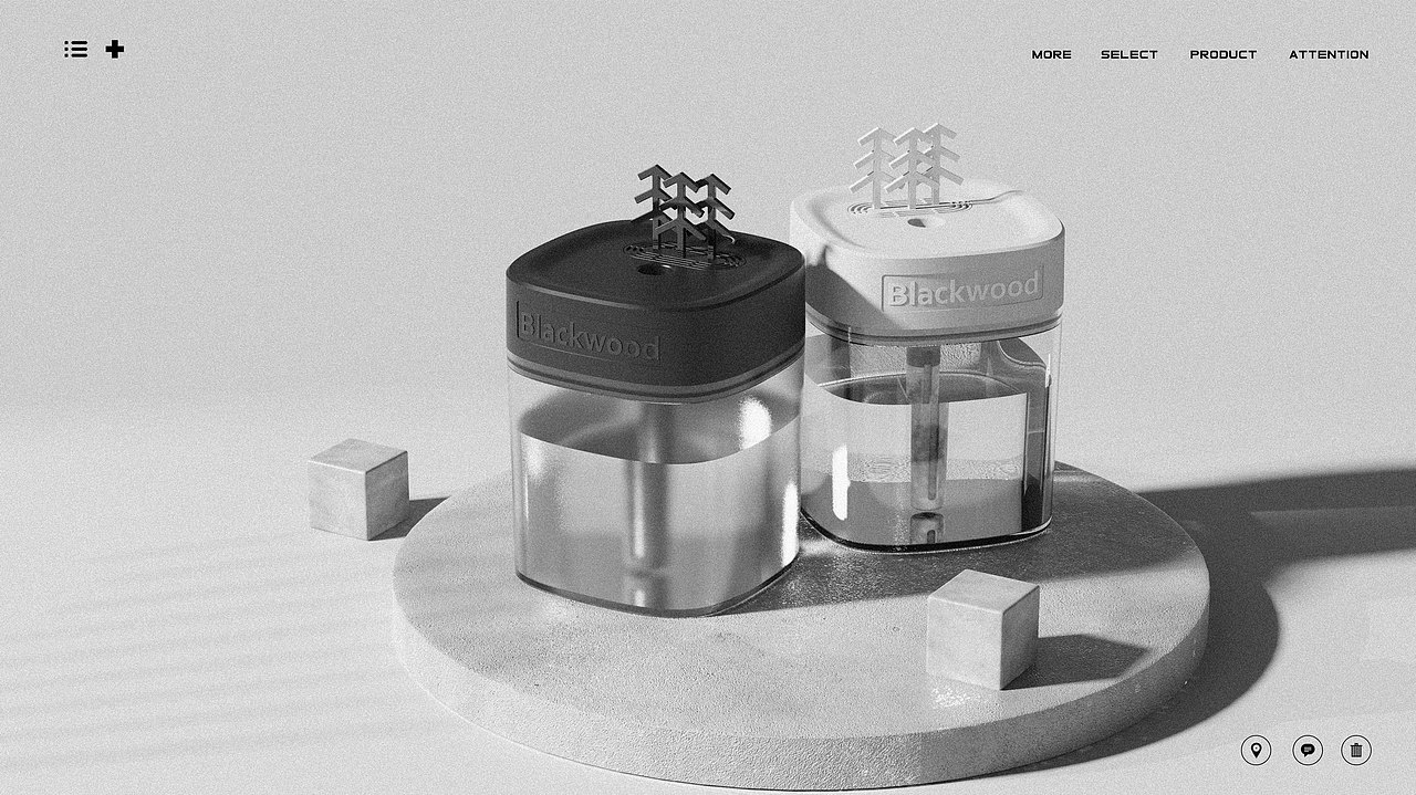 黑深林加湿器（图ZMjQ0MTU2NjYw） - 生活用品 - 站酷设计师玉树临风好骚年原创素材 - 站酷ZCOOL