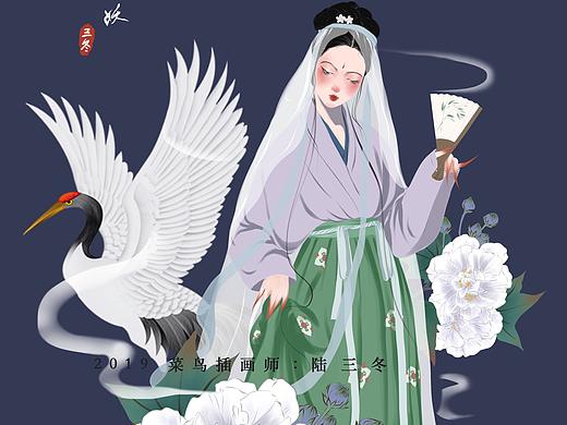 古风插画 · 百 草 谱 之 芙 蓉  ·