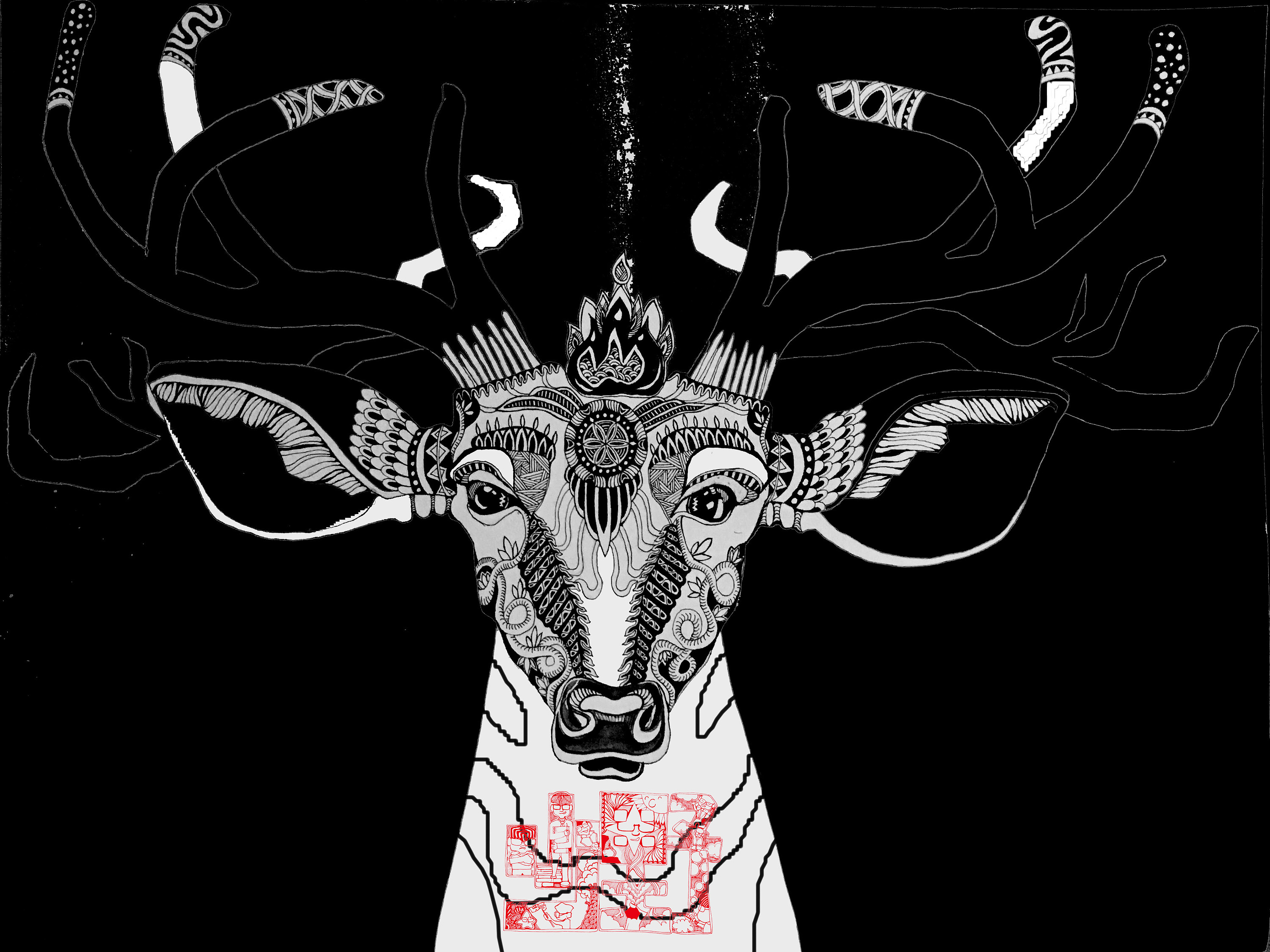 鹿头~|插画|商业插画|少野1029 - 原创作品 - 站酷 (zcool)