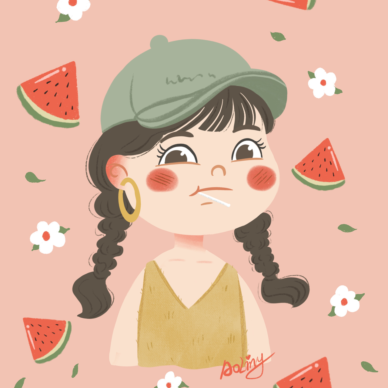 可爱的水果女孩头像