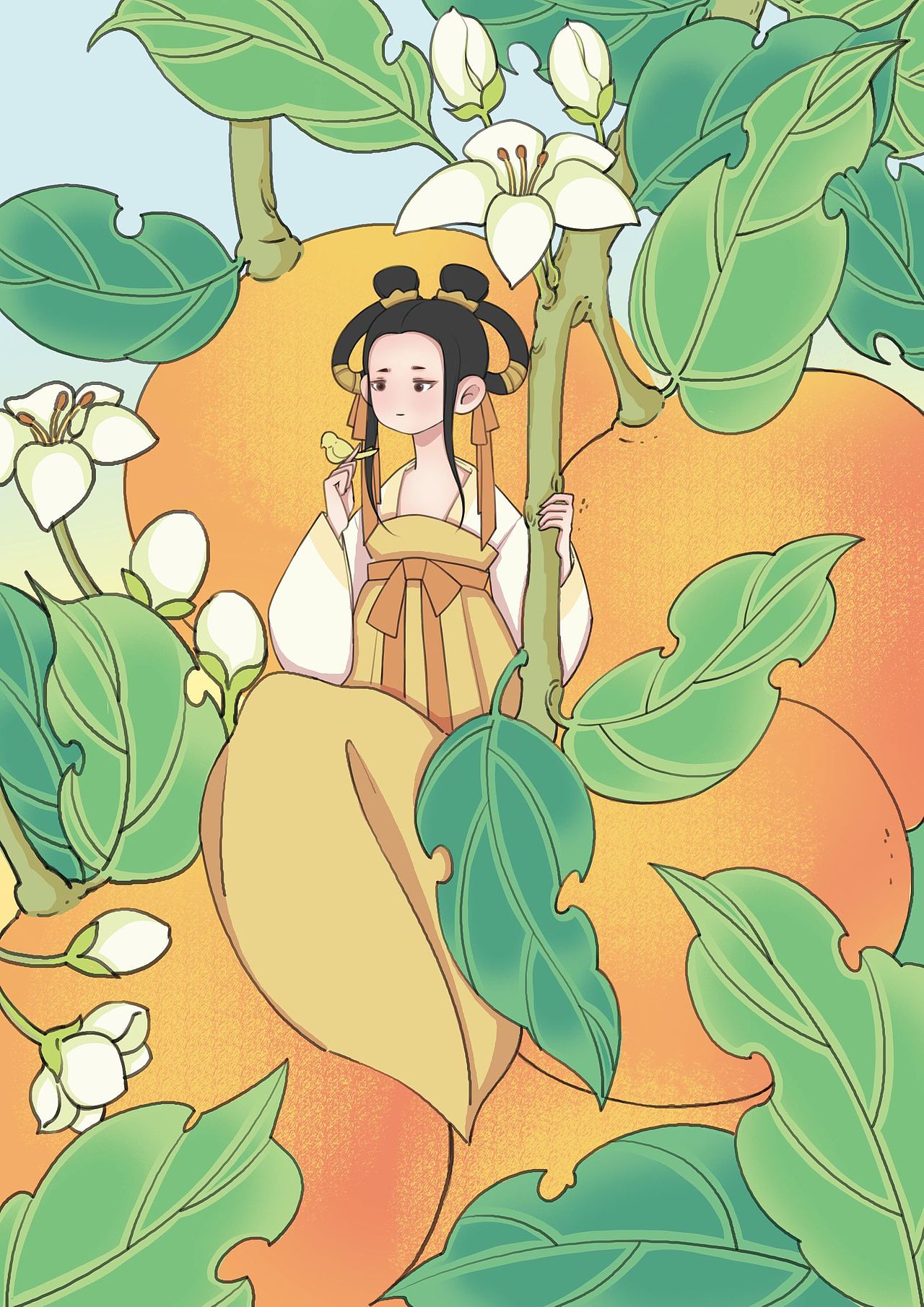 水果少女系列包装插画