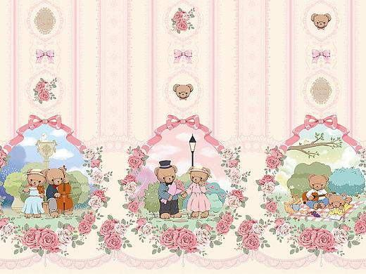 Lolita印花 婴梵塔 浪漫爱情熊
