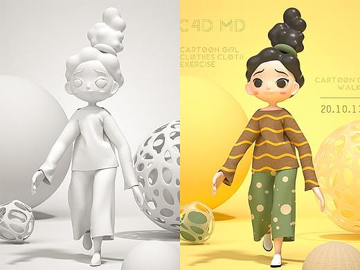 C4D-卡通人物服装-更新中~