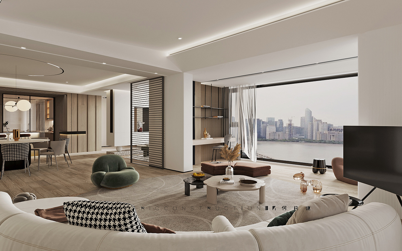 层设计丨温馨奢雅的现代简约主义|空间|家装设计|几何构建 - 原创作品