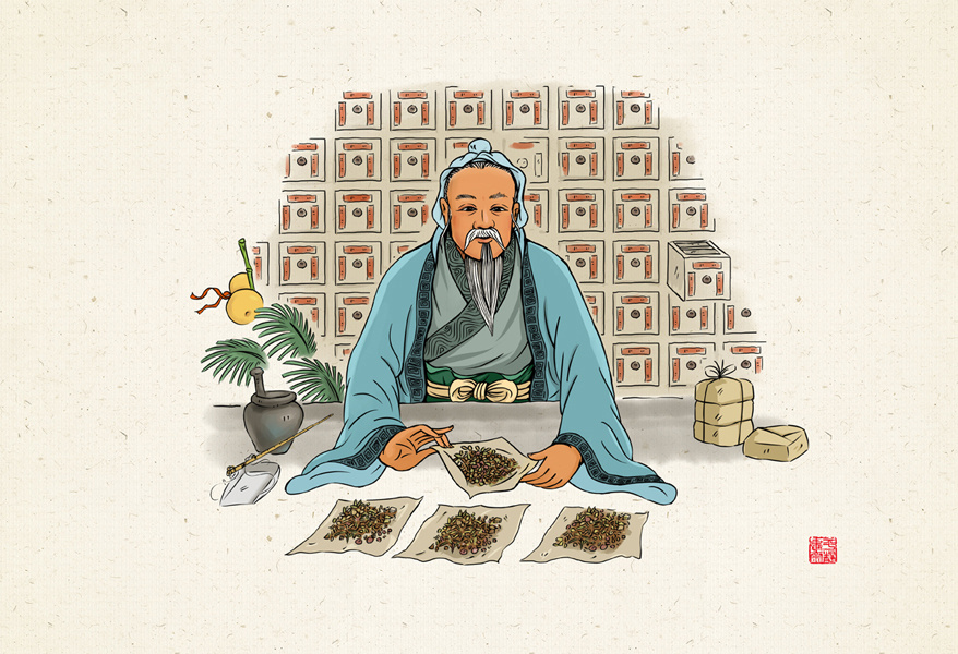 几种版本的《采药图》