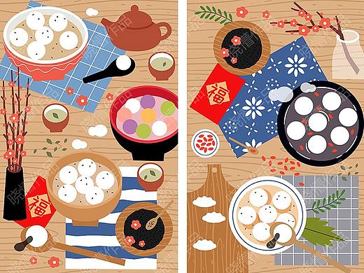 元宵节插画系列（1）