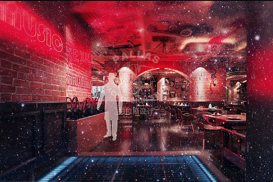 餐饮全案设计——爱可西里音乐餐吧