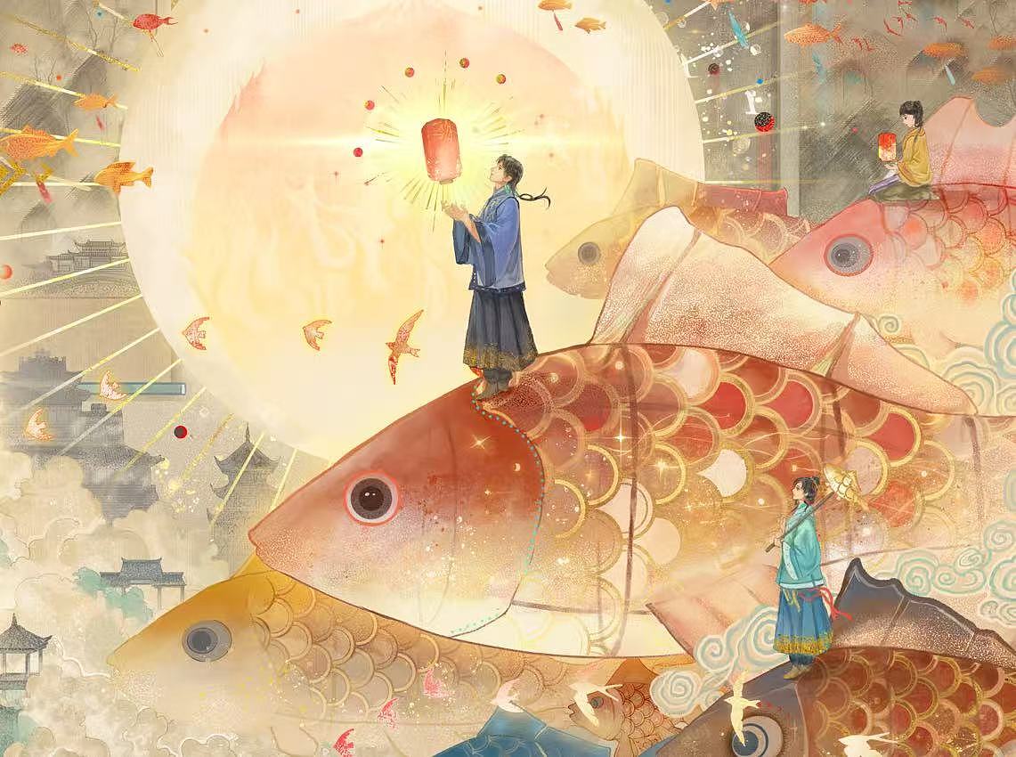 鱼灯巡游（图ZMzkwMjg4NTY0） - 创作习作 - 站酷设计师言小浪原创素材 - 站酷ZCOOL