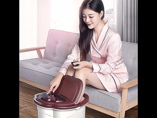 足浴盆新升级产品模特精修