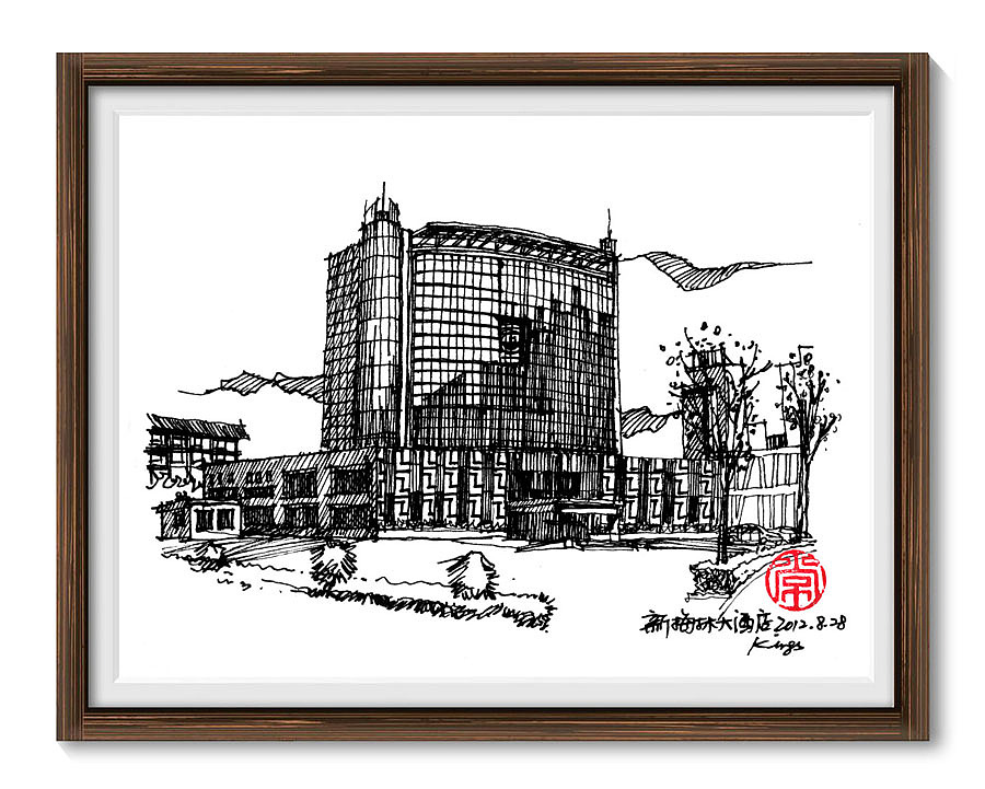 邯郸建筑手绘【九】商场丨酒店