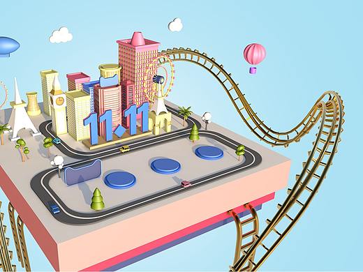 C4D轨道场景