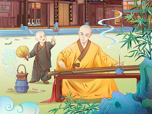 一组中国各城市特色旅游明信片