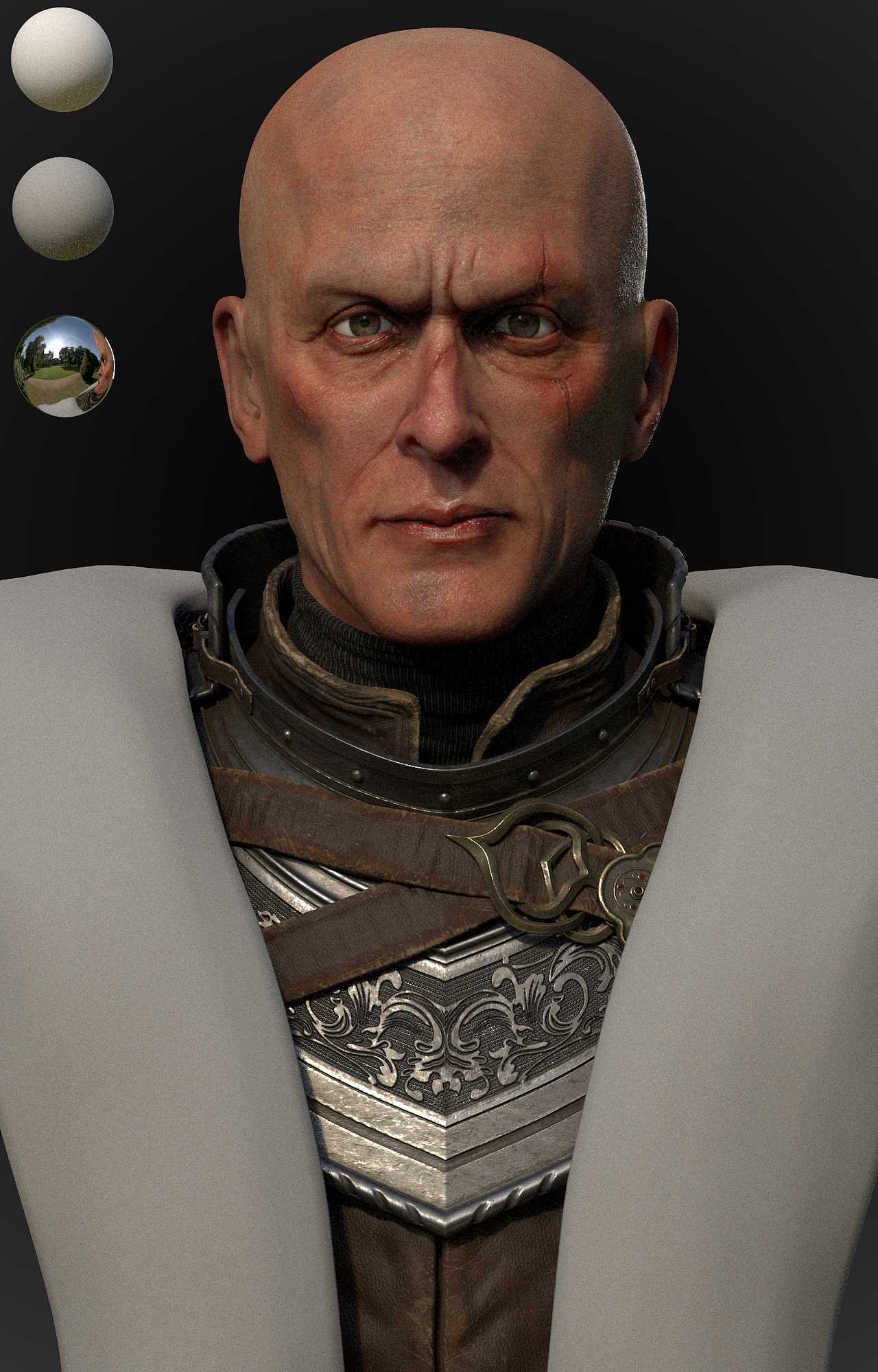 角色建模练习作品——流浪骑士学习后作品