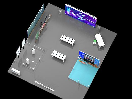 【中国移动】路演3D场景效果图