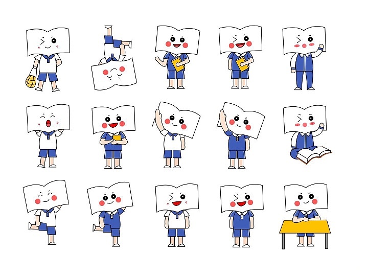 新東方深圳校服書人形象設(shè)計(jì)（圖ZMjA4MTA1Njgw） - IP形象 - 站酷設(shè)計(jì)師Z50579123原創(chuàng)素材 - 站酷ZCOOL