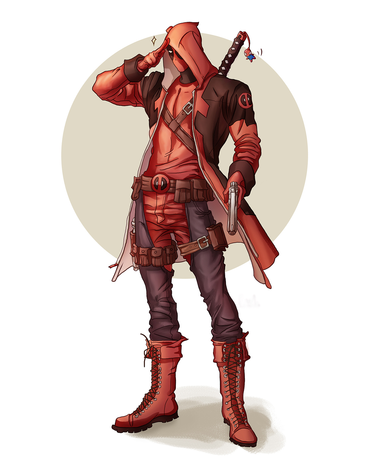 死侍 小贱贱 插画