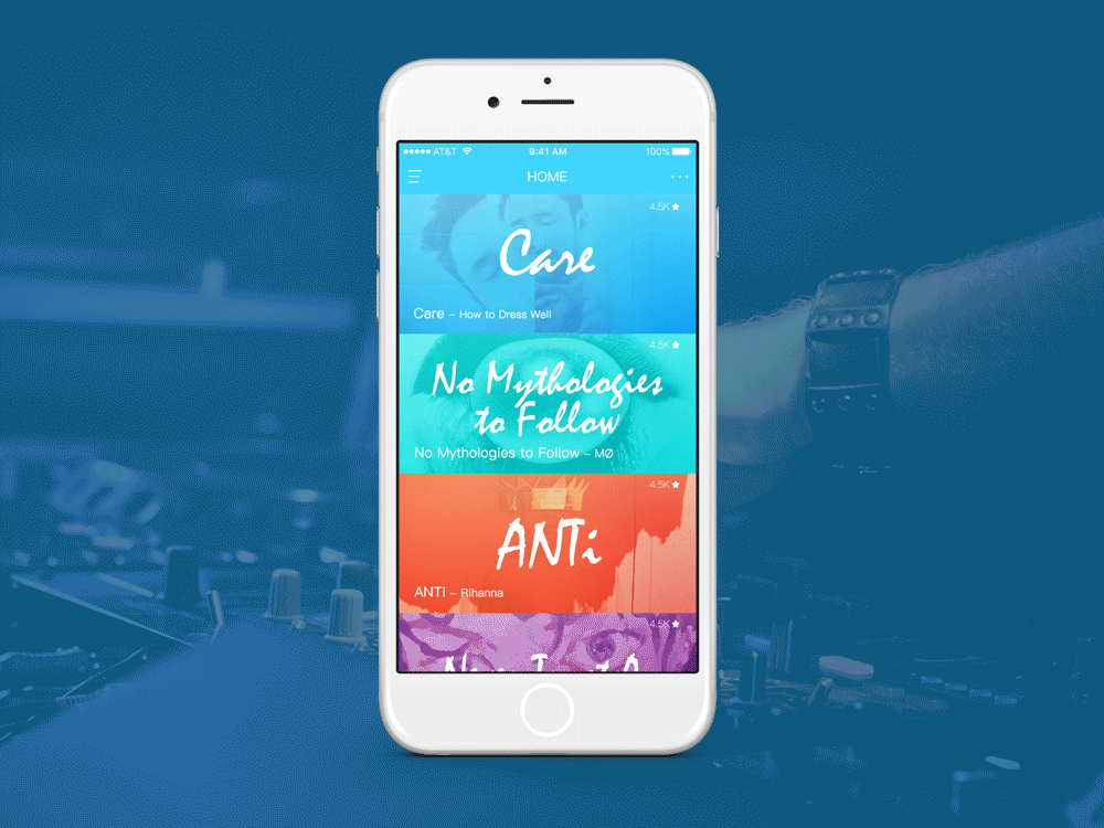 练习——一个音乐APP的页面（图ZNjE4ODgyMjA=） - APP界面 - 站酷设计师镜头君原创素材 - 站酷ZCOOL