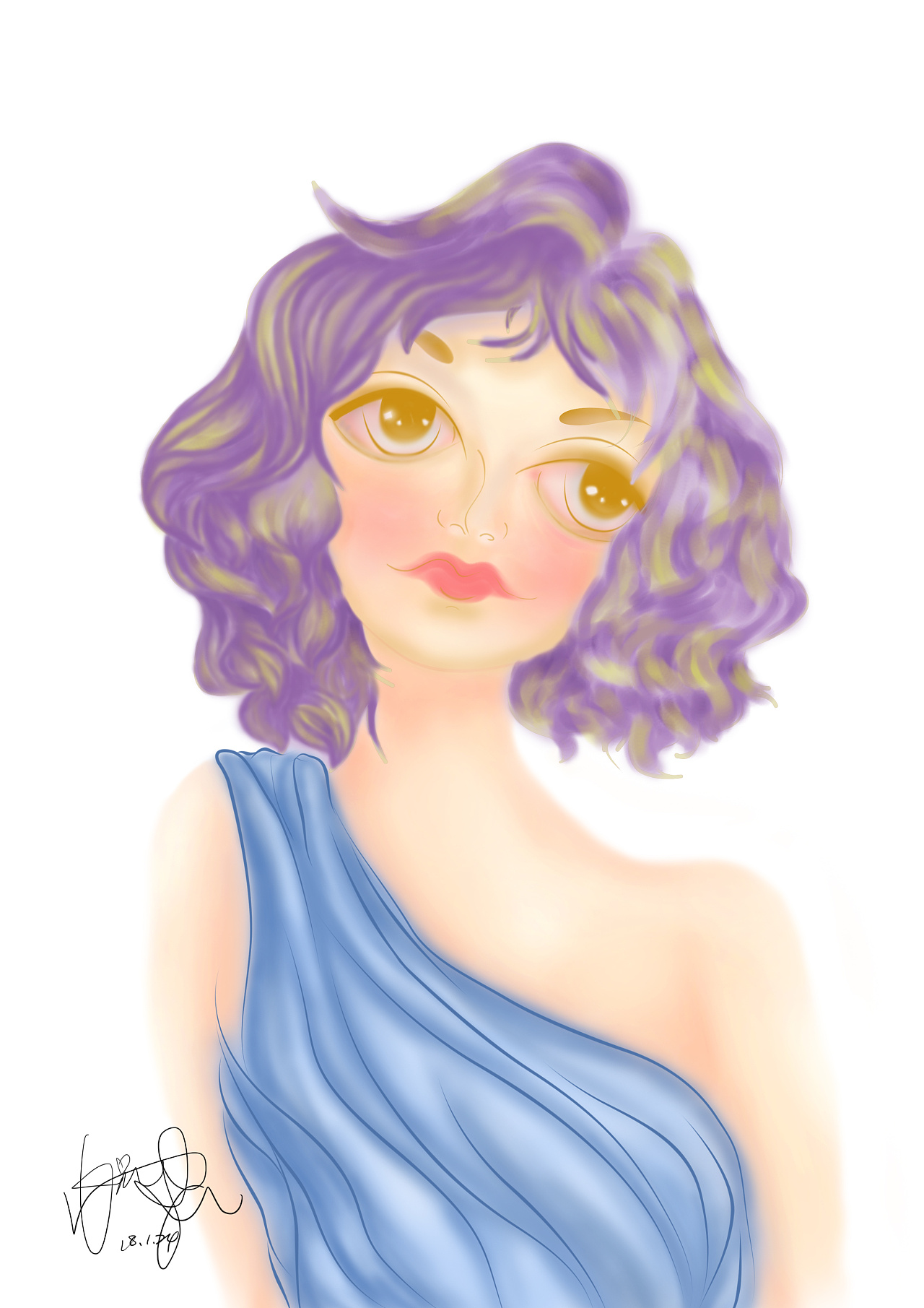 绘画人像|平面|图案|池王思 - 原创作品 - 站酷 (zcool)