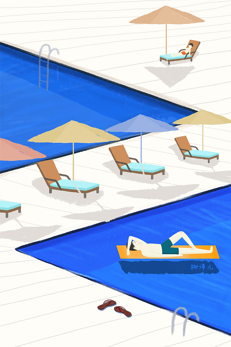 夏天（图ZOTIyMDQzODQ=） - 商业插画 - 站酷设计师柳津儿原创素材 - 站酷ZCOOL