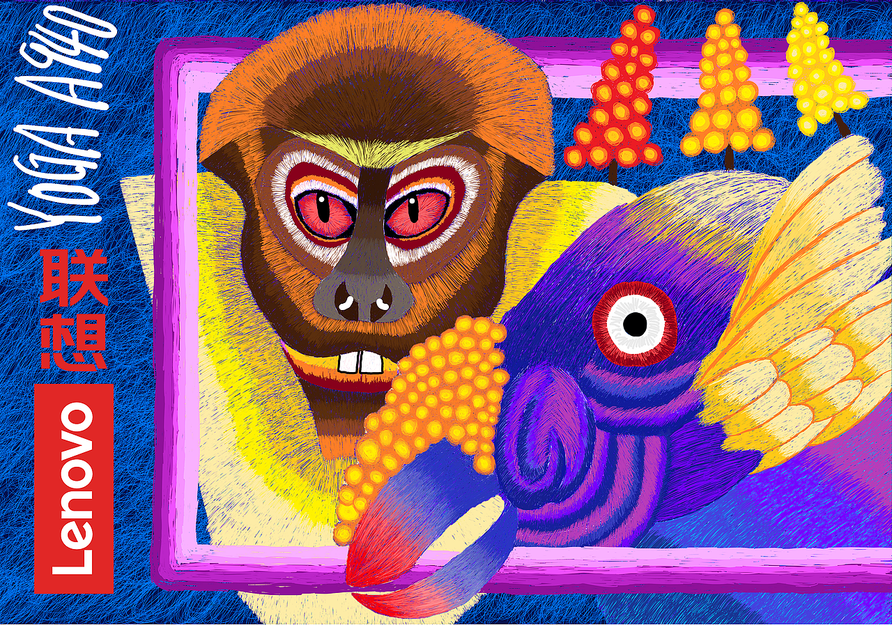 联想yogaa940动物色彩