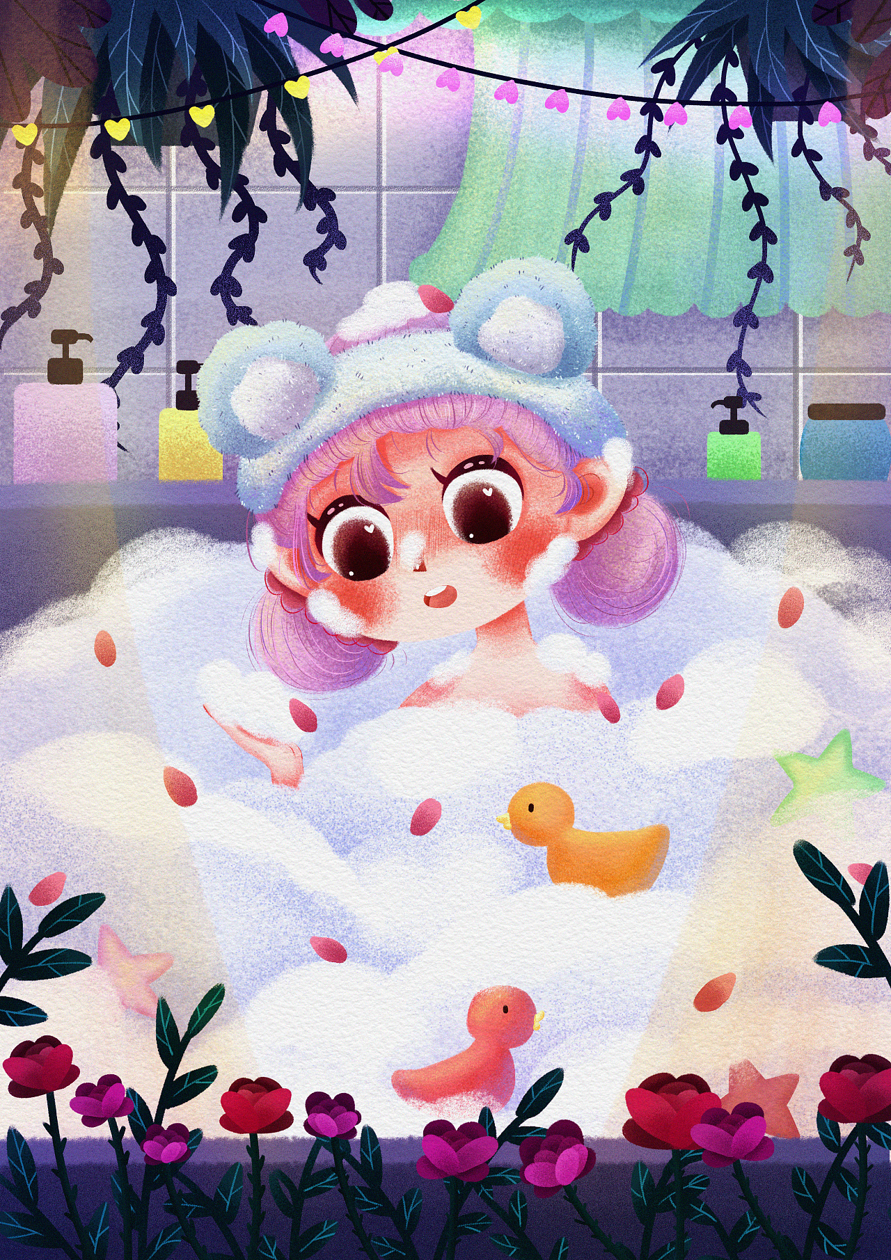 沐浴露和小香皂|插画|儿童插画|车梨子qwq - 原创作品 - 站酷 (zcool)