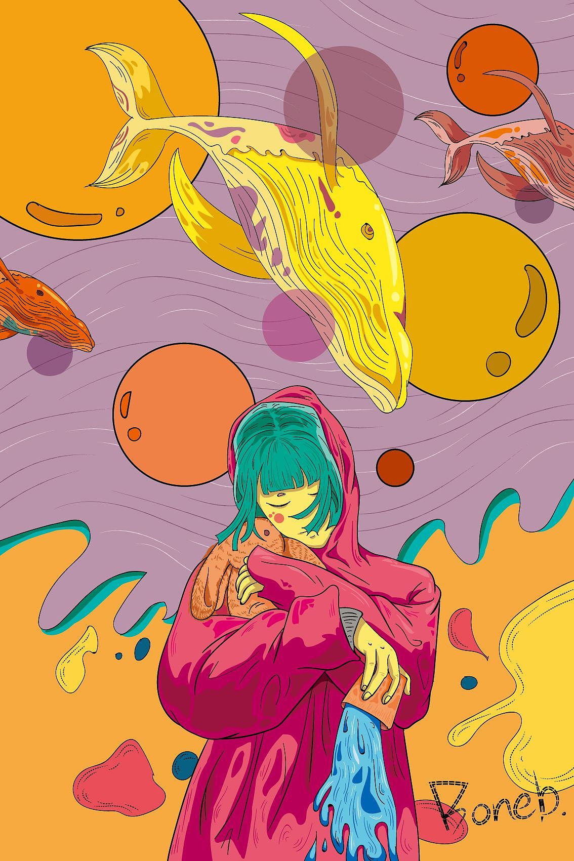 拥抱（图ZMjM0MjEwMDY4） - 创作习作 - 站酷设计师梆梆bonebon原创素材 - 站酷ZCOOL