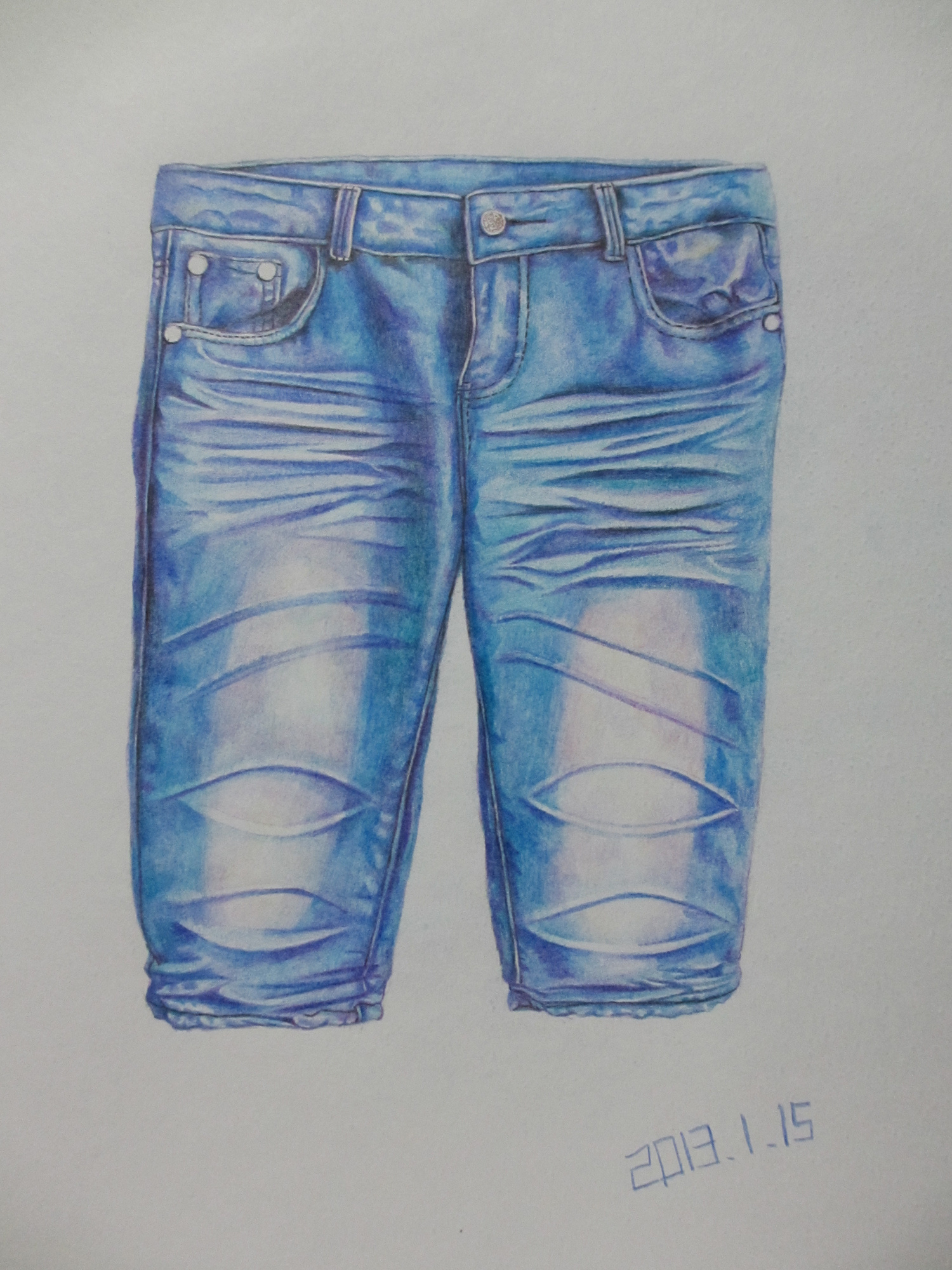 手绘类作品 为客户画的几条牛仔裤|插画|商业插画|蓝蚊子 - 原创作品 - 站酷 (ZCOOL)