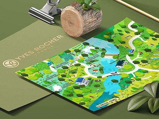 Yves Rocher France La Gacilly isometric Map