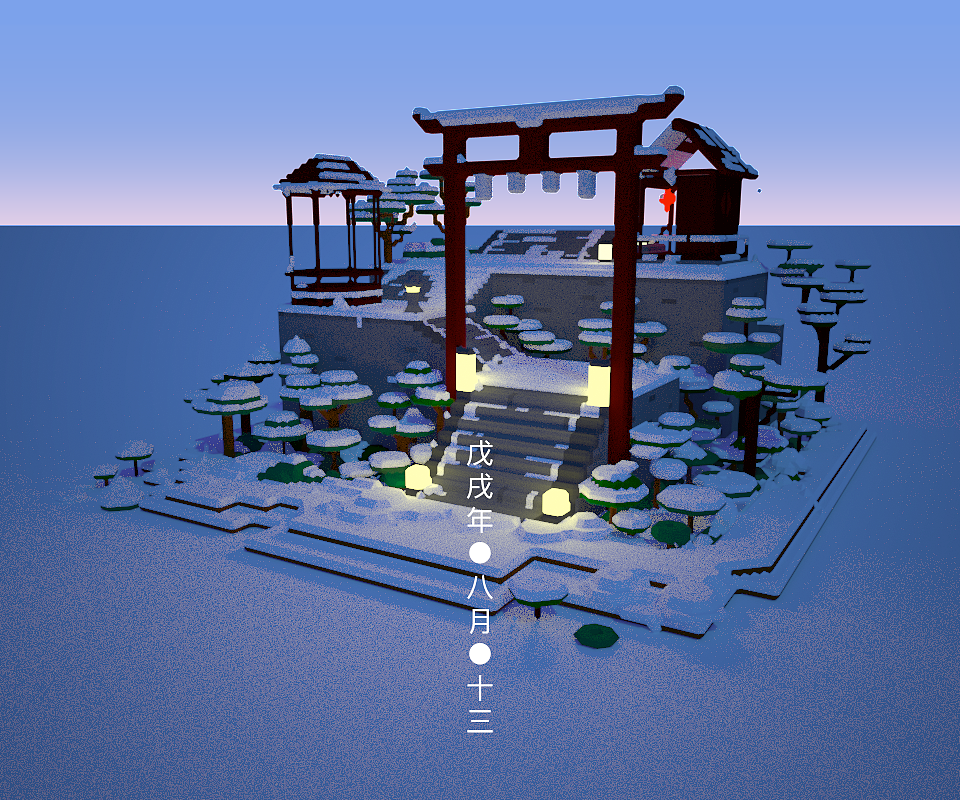 建模练习 MagicaVoxel制作雪景（图ZMTI5OTI1NTMy） - 场景 - 站酷设计师vionn原创素材 - 站酷ZCOOL