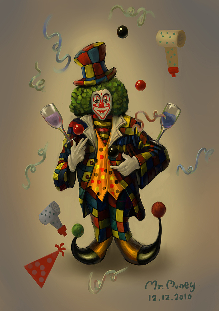 小丑|插画|涂鸦/潮流|qoney - 原创作品 - 站酷 (zcool)