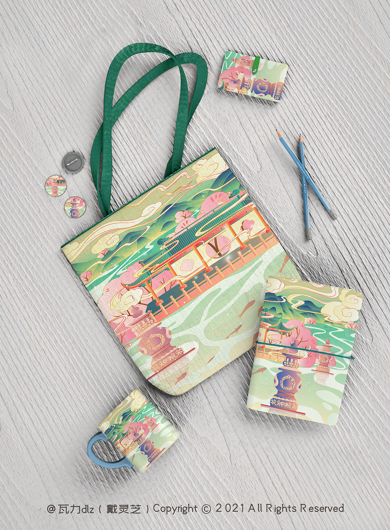 杭州西湖十景系列插画-用AI矢量绘制（图ZMjQyMzIwMDAw） - 艺术插画 - 站酷设计师戴灵芝原创素材 - 站酷ZCOOL