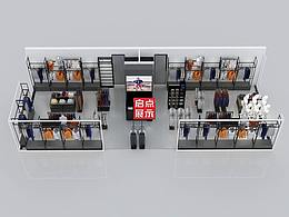休闲商务时尚服装货架，靠墙边柜中岛架陈列展示架