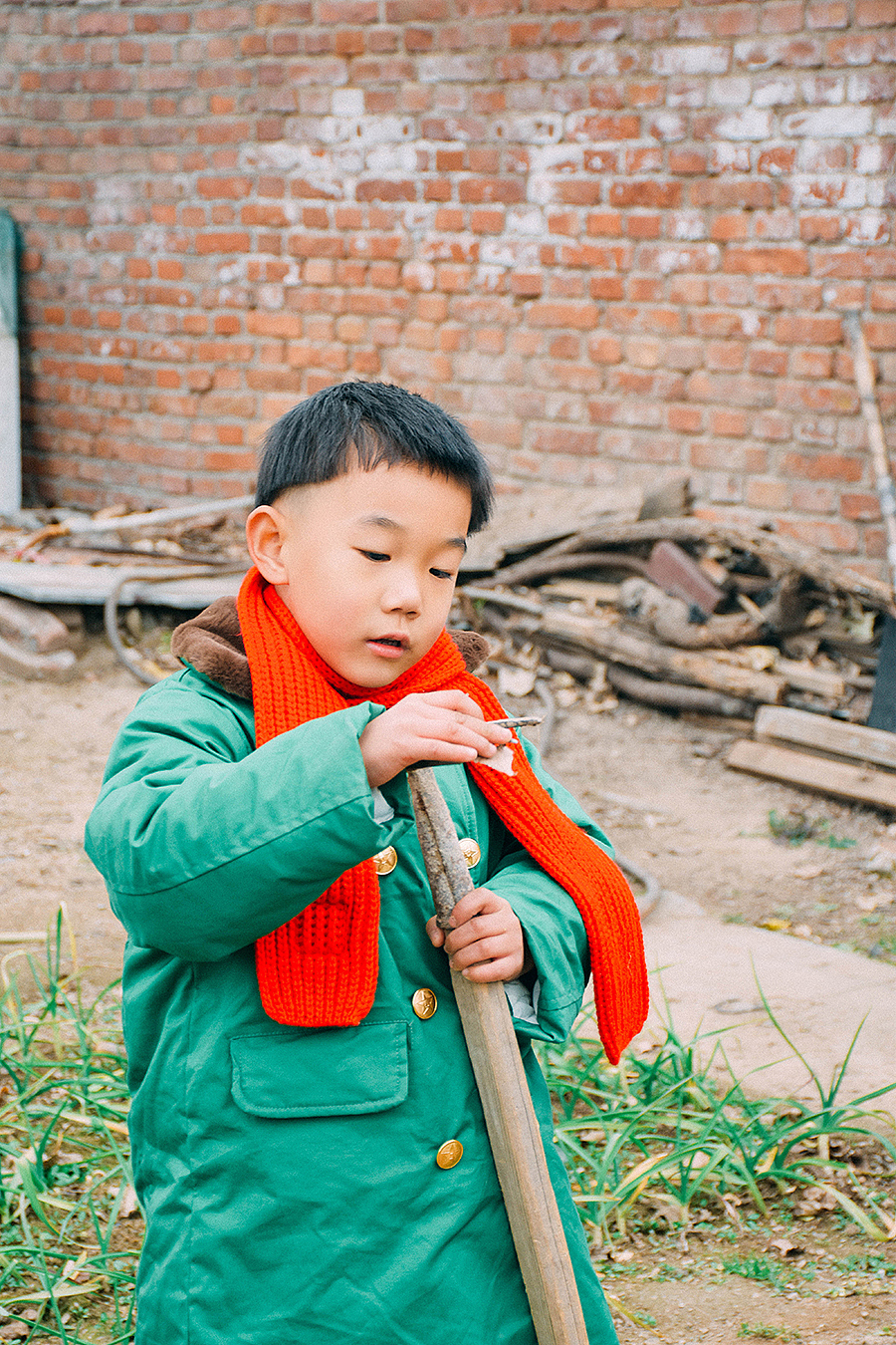 绿色复古军大衣