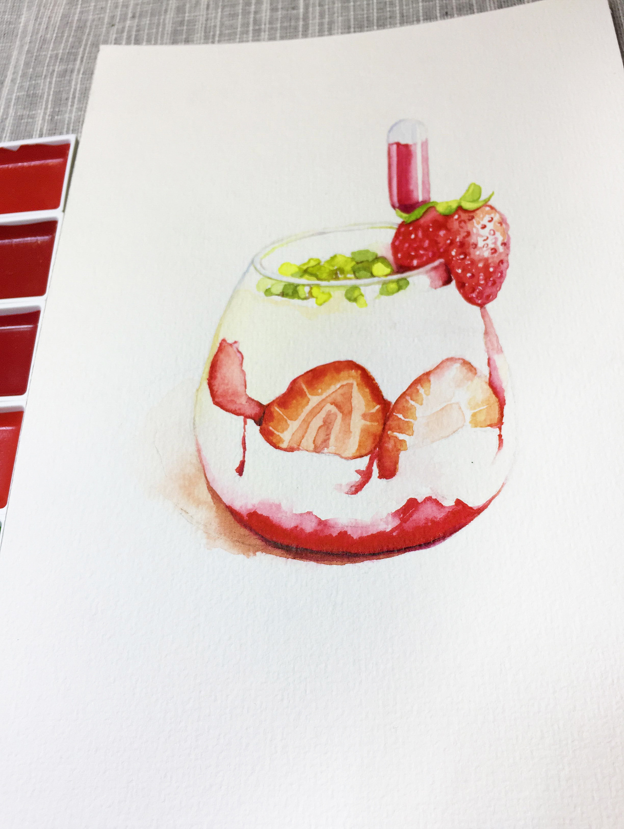 DIY可爱清新风——【草莓奶油蛋糕杯】_草莓奶油蛋糕杯_烧焦的Apple的日志_美食天下