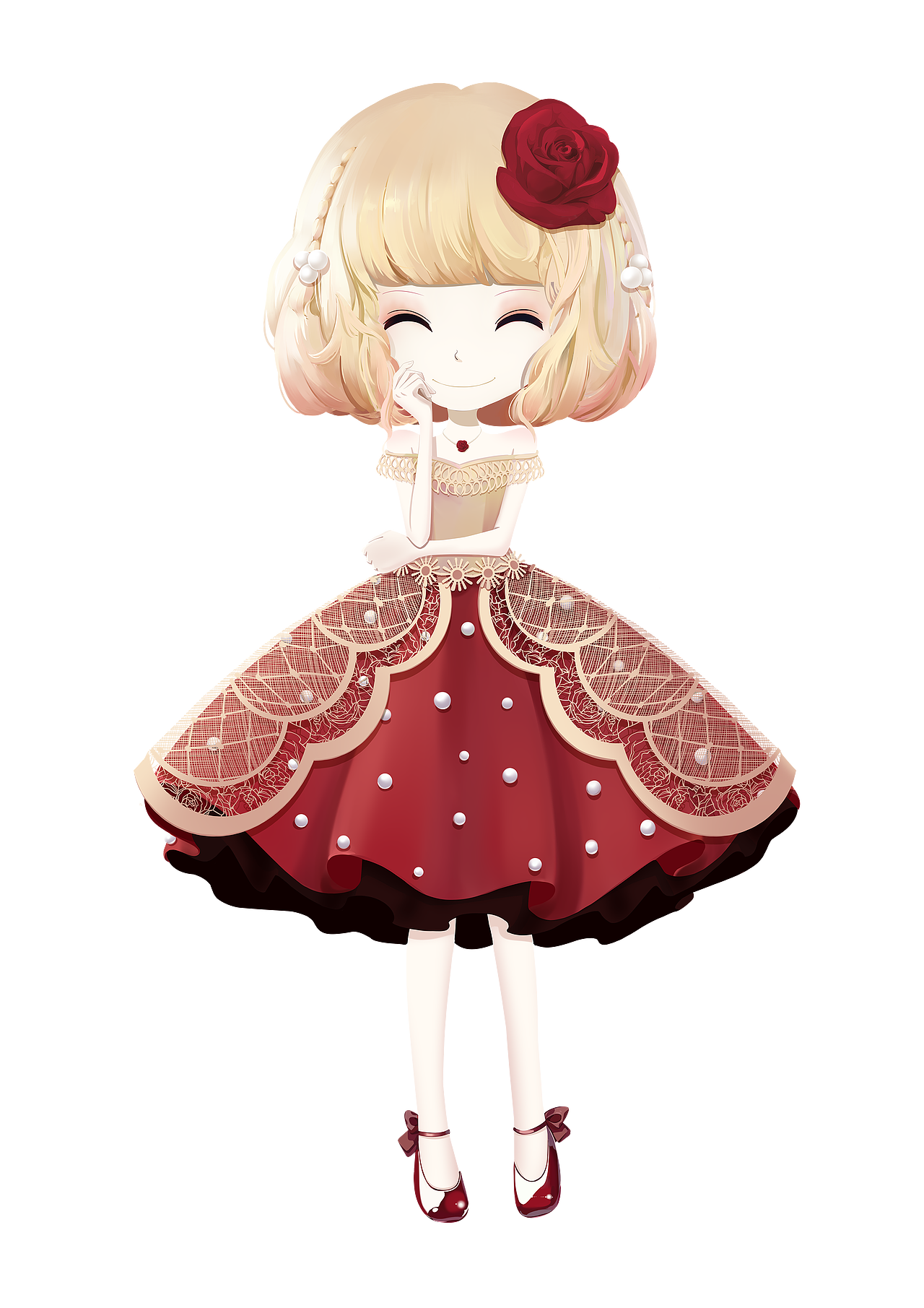 bjd插画花花姑娘倒影2019请有所期待