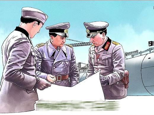 老连环画，写实漫画，写实插画，写实军事插画，军迷