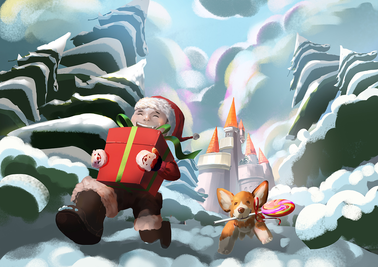 崩掉 br>最后翻看了英雄联盟小炮的圣诞节原画 br>耐着性子又弄了弄