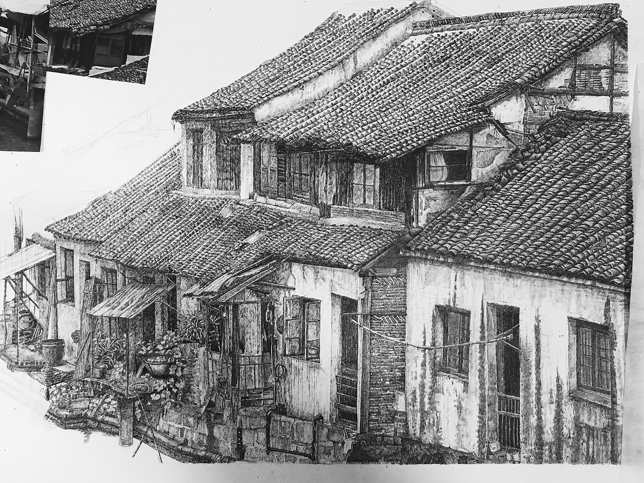 我的钢笔彩画作品《逝水流年》（图ZMTAwMTk1OTMy） - 绘画 - 站酷设计师黄晴雨原创素材 - 站酷ZCOOL