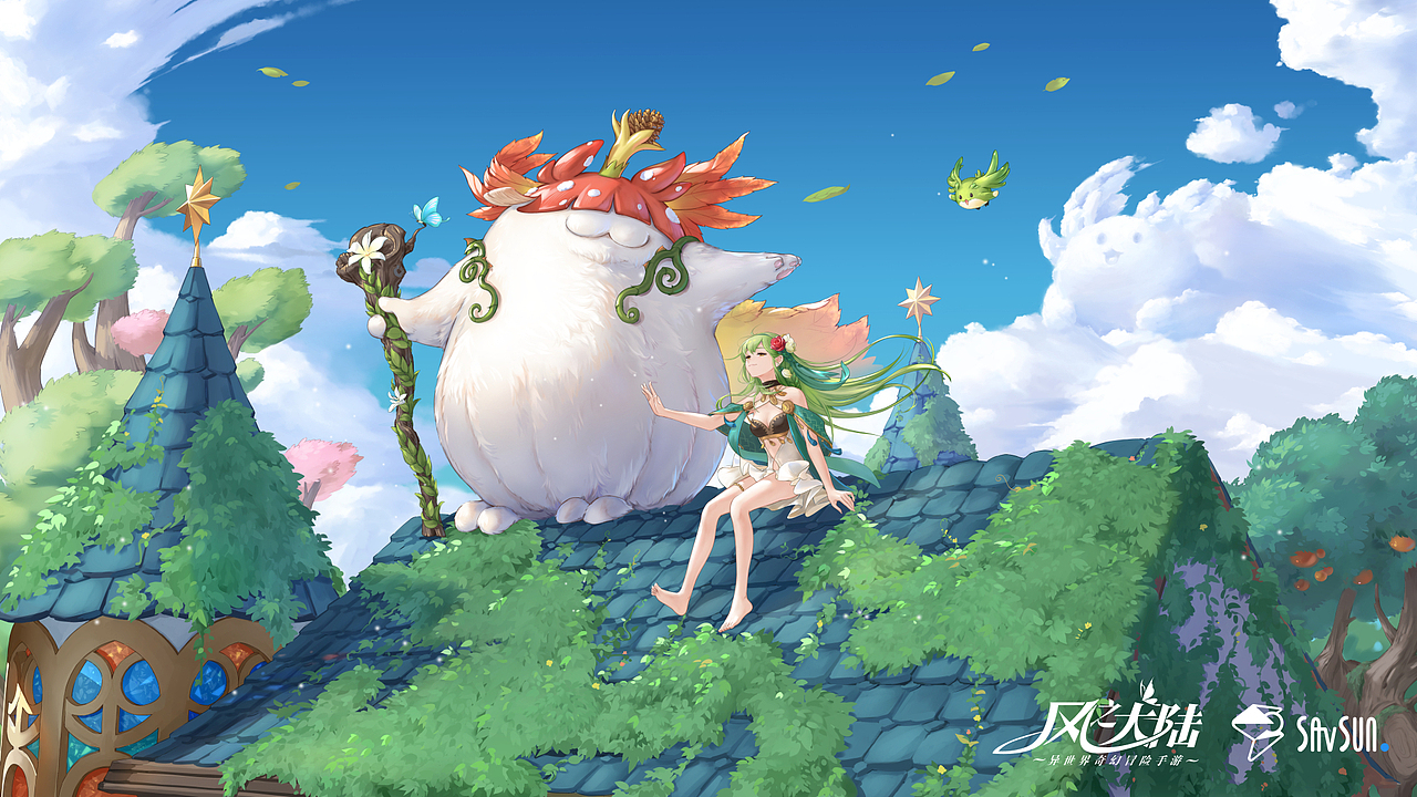 风之大陆 天空之境（图ZMjQ1NDMwMDg4） - 商业插画 - 站酷设计师SAVSUN原创素材 - 站酷ZCOOL