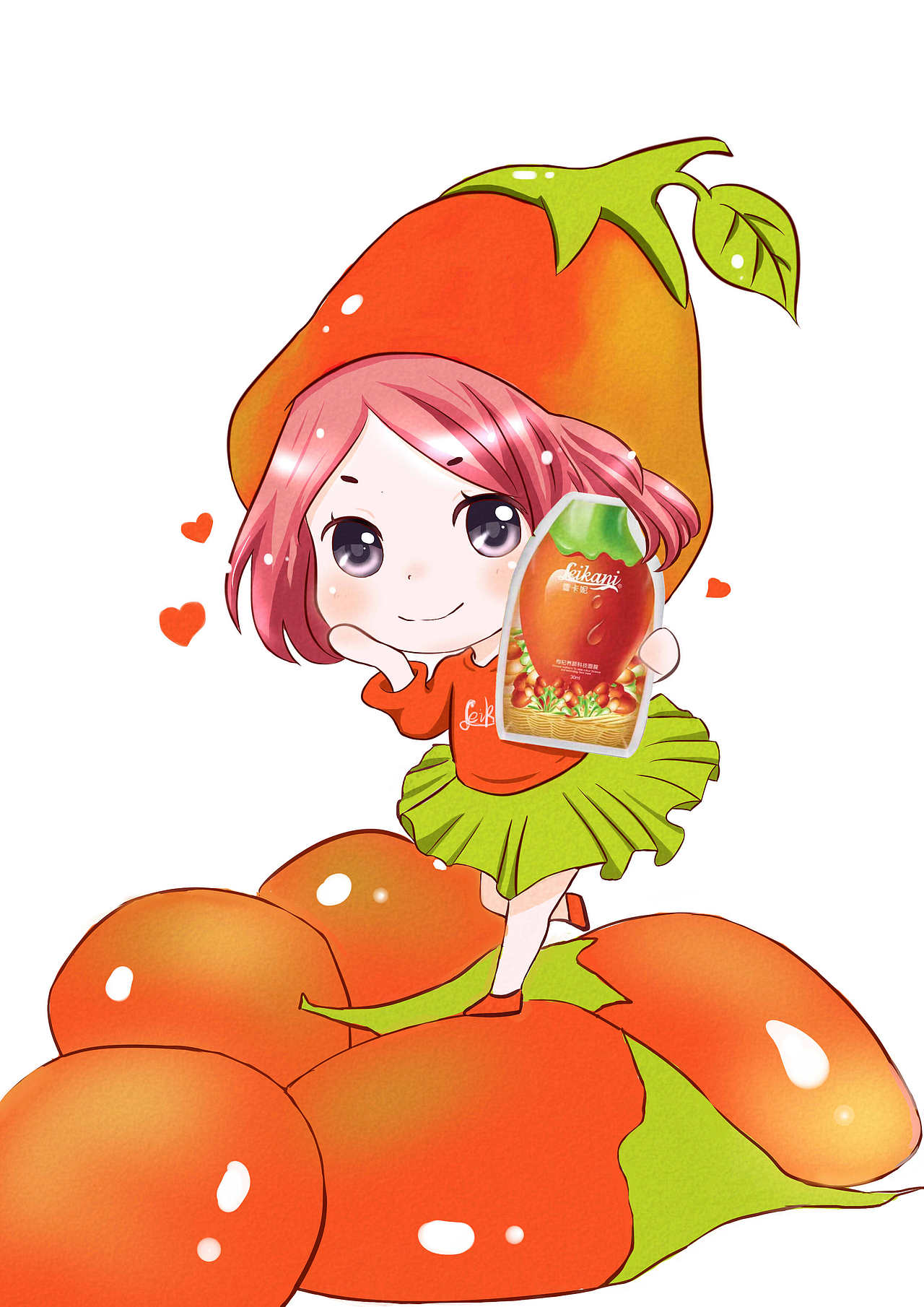 蕾卡妮枸杞q版小形象