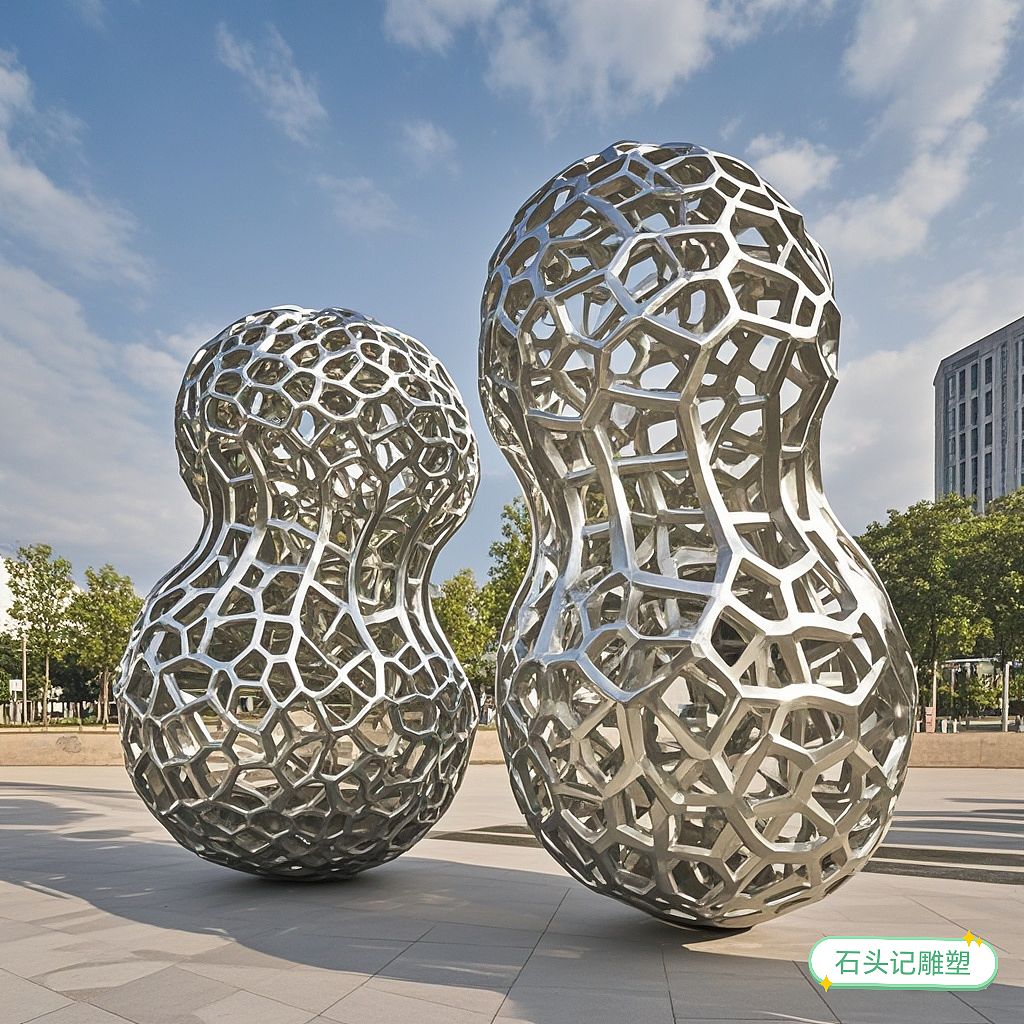 不锈钢花生雕塑艺术欣赏（图ZMzc2MzYyOTg0） - 雕塑 - 站酷设计师石头记雕塑原创素材 - 站酷ZCOOL